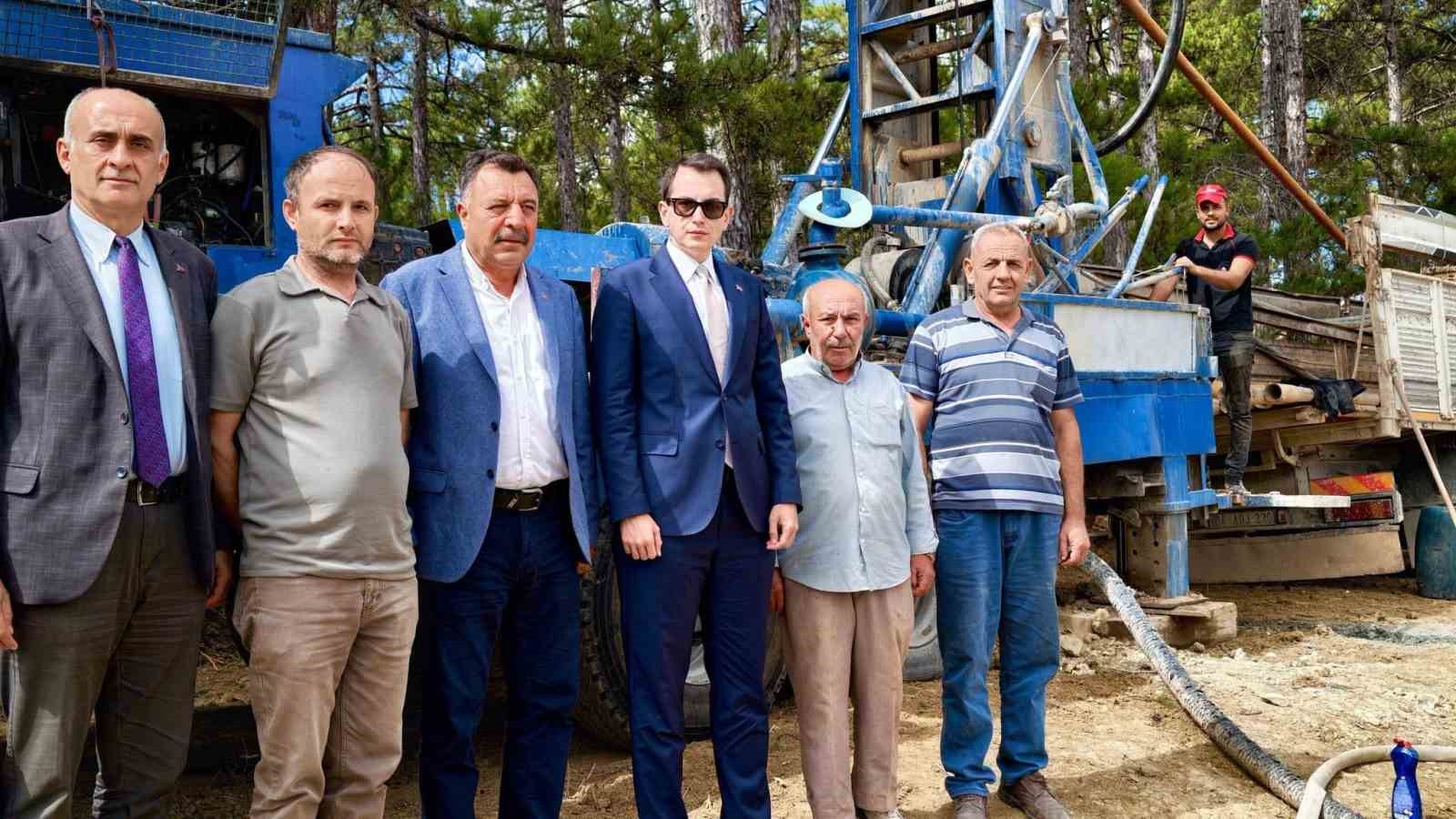 HİSARCIK AŞAĞI YONCAAĞAÇ KÖYÜNÜN SU İHTİYACI İÇİN SONDAJ ÇALIŞMASI SÜRÜYOR