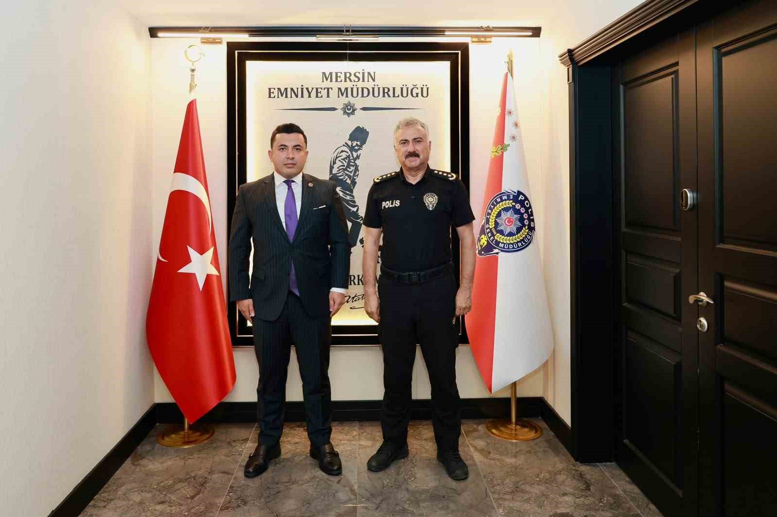 ANAMUR CUMHURİYET BAŞSAVCISI TANJU ÇATLI (SOLDA), İL EMNİYET MÜDÜRÜ FAHRİ AKTAŞ (SAĞDA), ZİYARET EDEREK İŞBİRLİĞİ TEMASLARINDA BULUNDU.