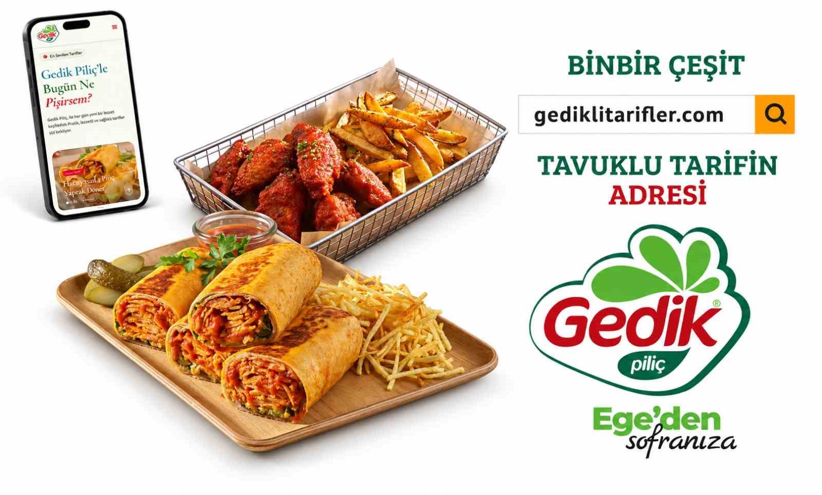TÜRKİYE’NİN ÖNDE GELEN BEYAZ ET ÜRETİCİLERİNDEN GEDİK PİLİÇ, "TAVUKLA BUGÜN NE PİŞİRSEM?" SORUSUNA YENİ DİJİTAL PLATFORMU "GEDİK’Lİ TARİFLER" İLE YANIT VERİYOR.