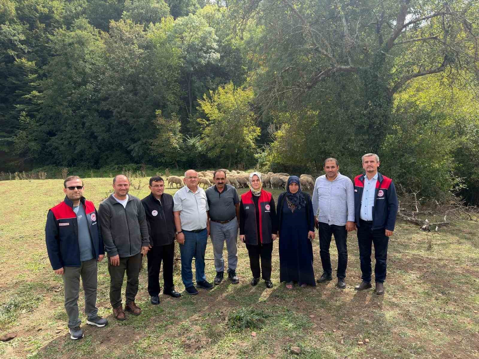DÜZCE’NİN GÜMÜŞOVA İLÇESİNDE “KIRSALDA BEREKET, KÜÇÜKBAŞA DESTEK PROJESİ” KAPSAMINDA ÜRETİCİ İSRAFİL ÇAKMAK’A 95’İ DİŞİ, 5’İ ERKEK OLMAK ÜZERE TOPLAM 100 KÜÇÜKBAŞ HAYVAN TESLİM EDİLDİ.