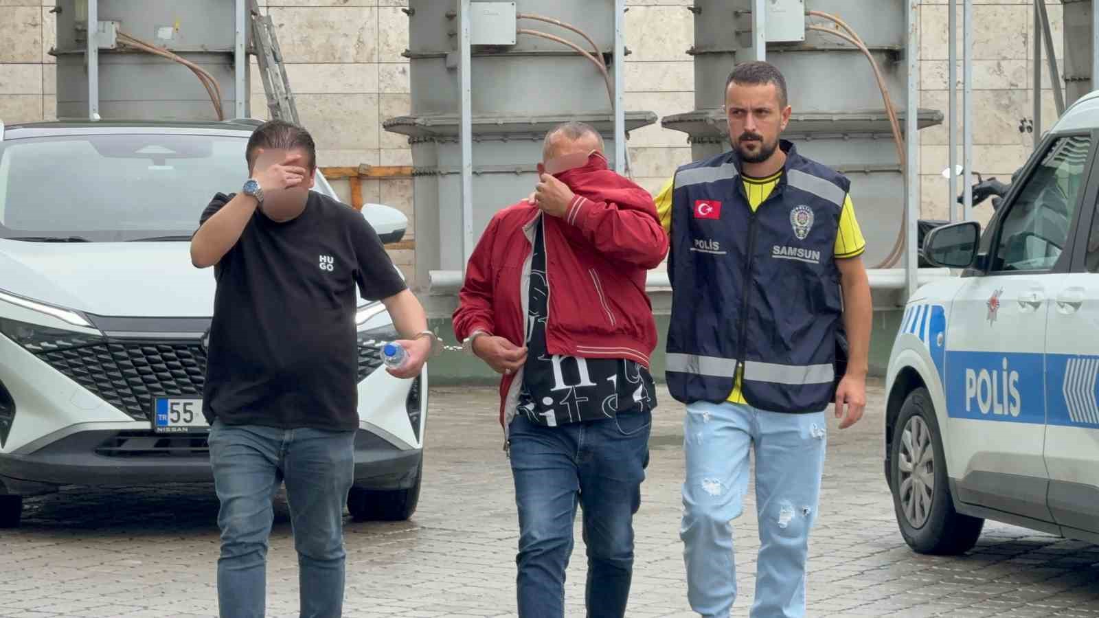 UYUŞTURUCU MADDE TİCARETİ KAPSAMINDA GÖZALTINA ALINAN O.Y. VE F.M., EMNİYETTEKİ İŞLEMLERİNİN ARDINDAN SAMSUN ADLİYESİNE SEVK EDİLDİ.