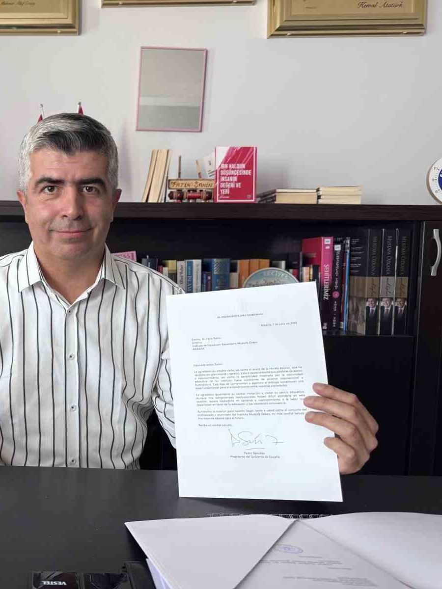 İspanya Başbakanı Sánchez’ten Kayseri’deki liseye mektup