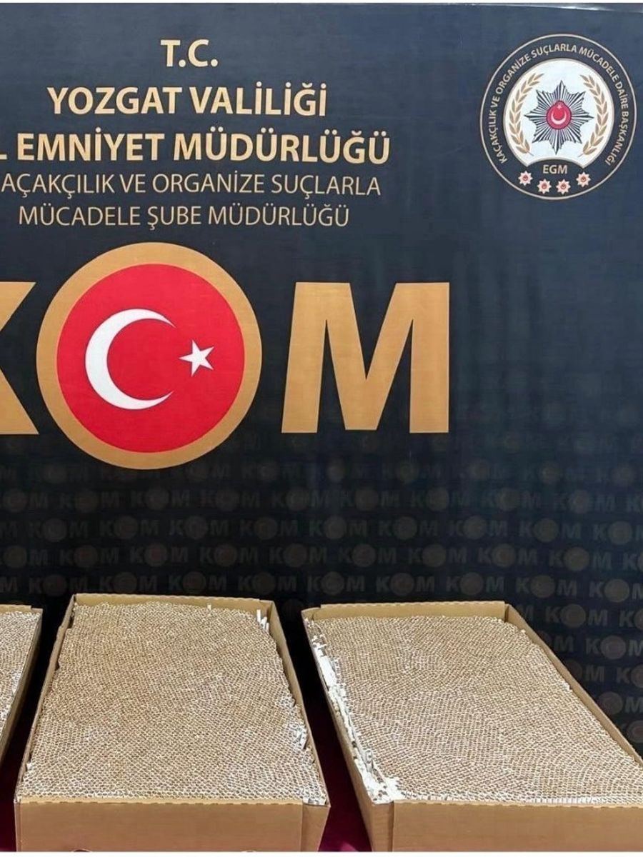 Yozgat’ta doldurulmuş makaron ele geçirildi