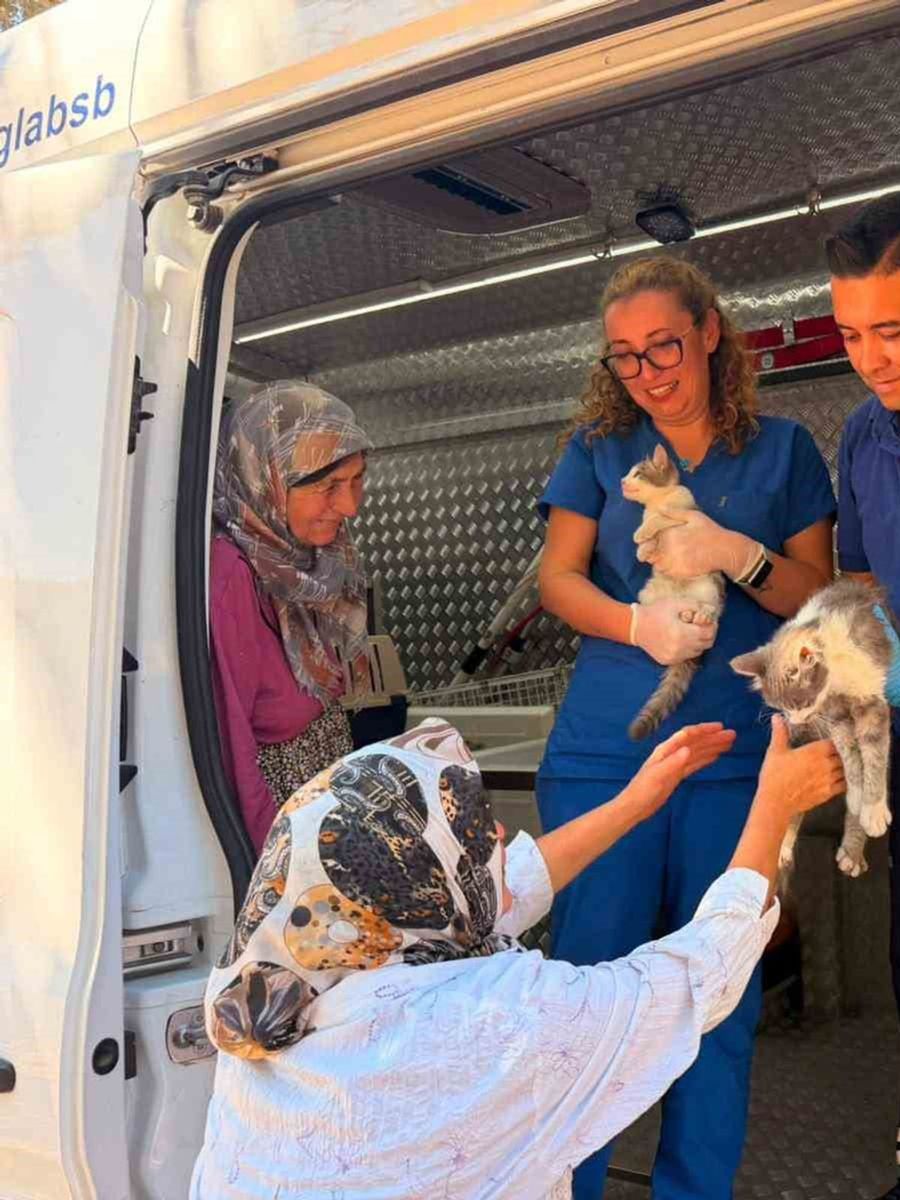 Yaraş’taki orman yangınında can dostlara acil müdahale