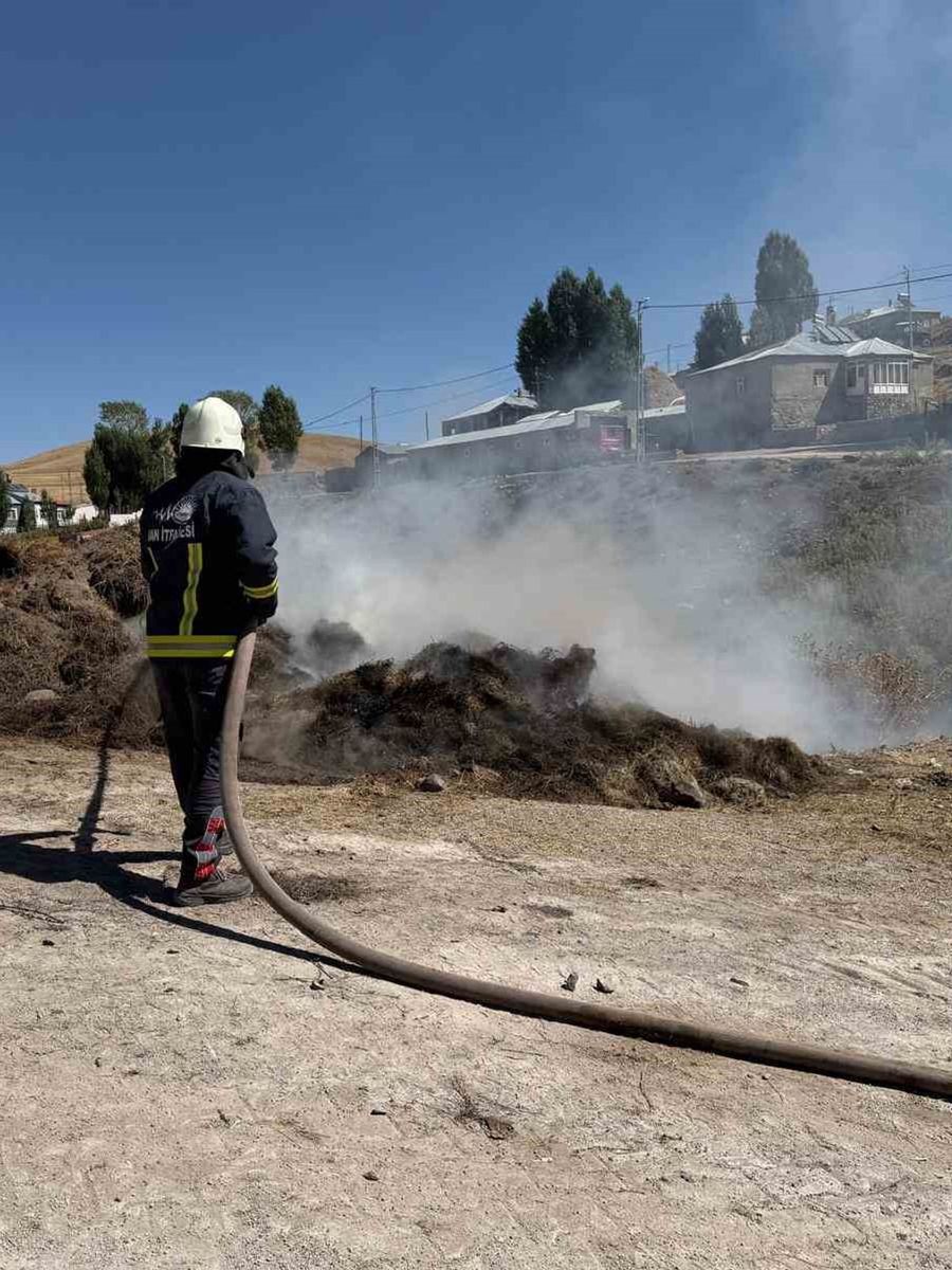 Van’da ot yangını
