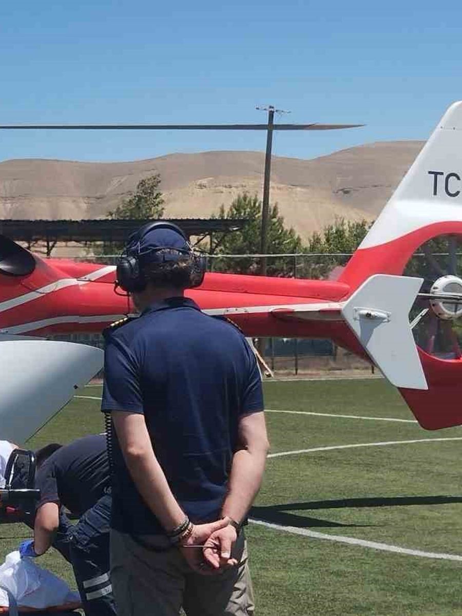 Darende’de 53 yaşındaki hasta, hava ambulansıyla Malatya’ya sevk edildi
