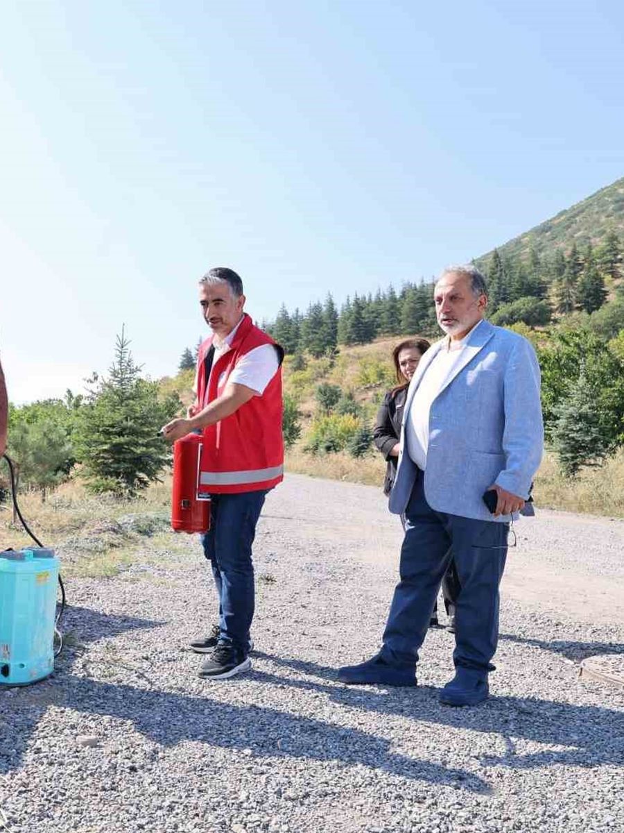 Talas’ta yangına karşı ‘yangın kalkanı’