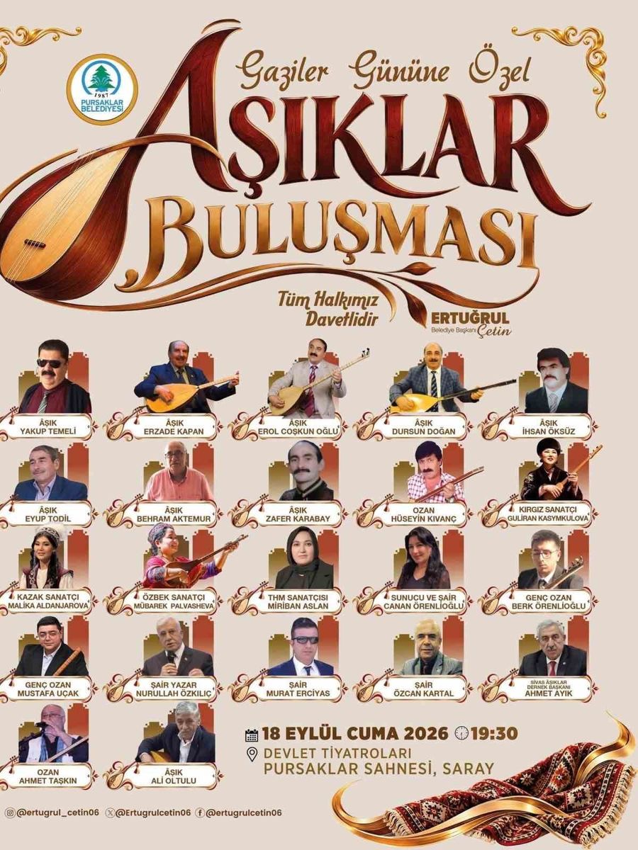 Anadolu’nun sazı ve sözü Pursaklar’da buluşuyor