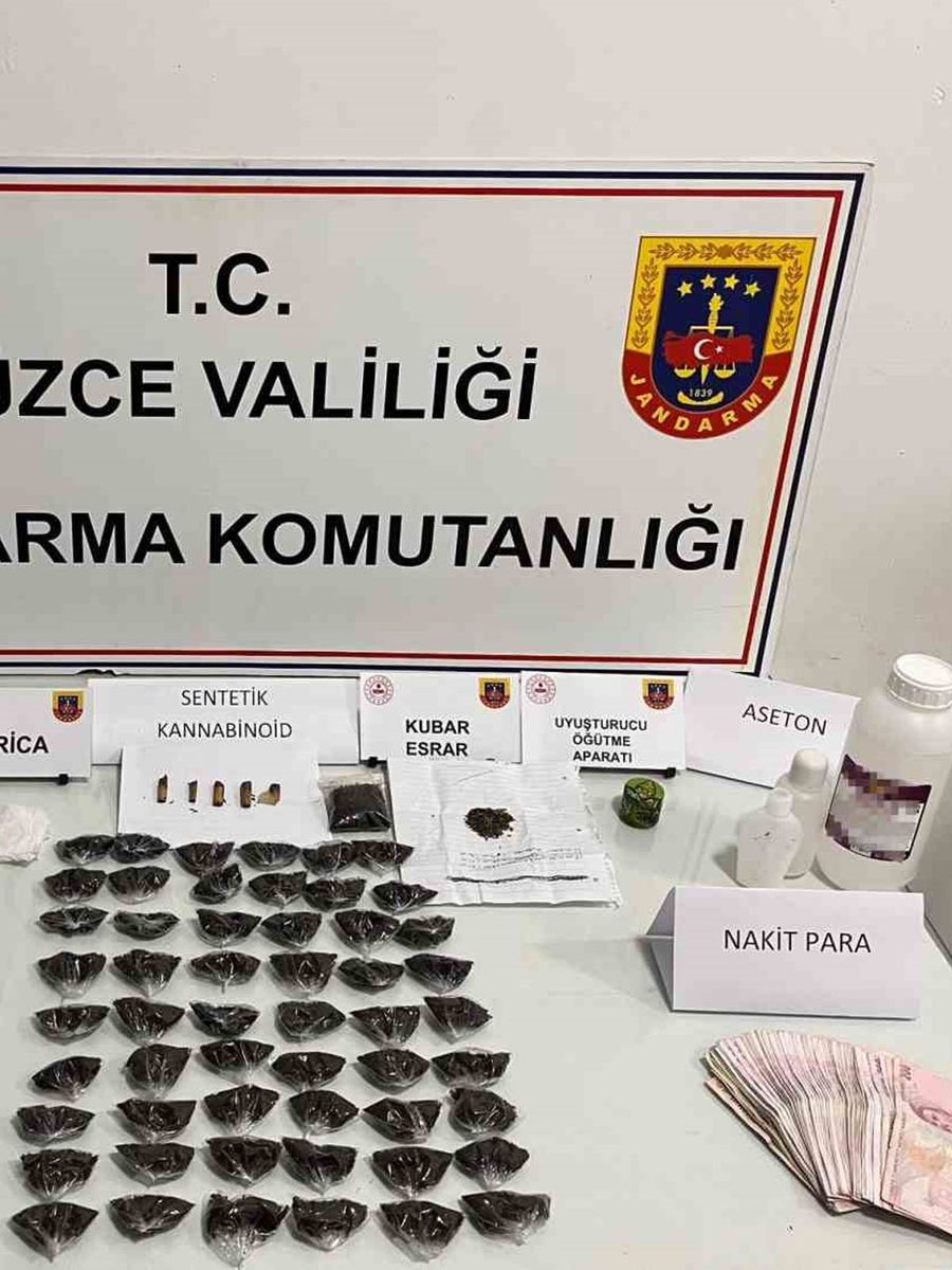 Düzce’de jandarmadan uyuşturucu operasyonu