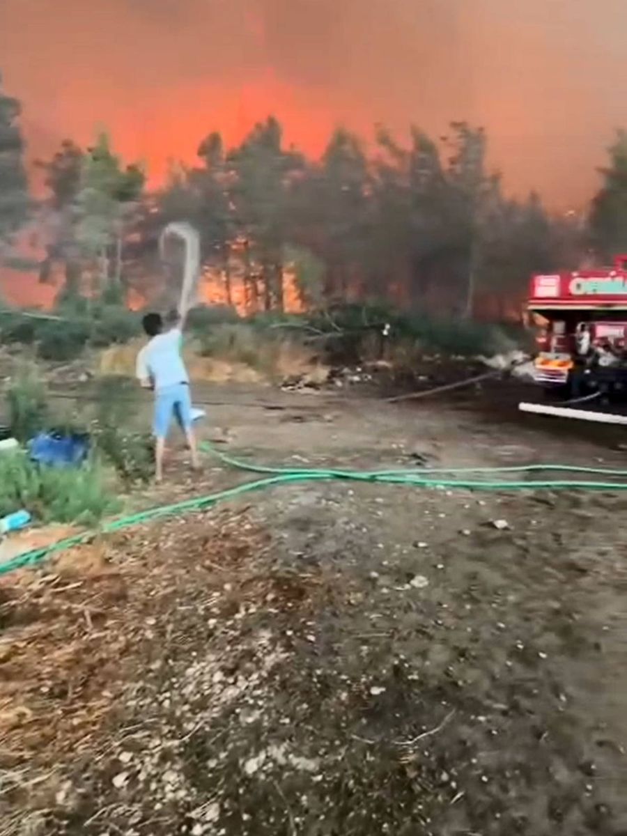 Kaş’ta orman yangınında zarar gören alanlar böyle görüntülendi
