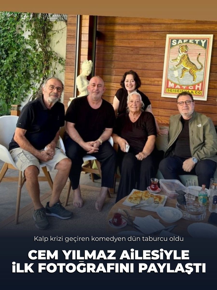 Kalp krizi geçiren Cem Yılmaz’dan mutlu aile fotoğrafı