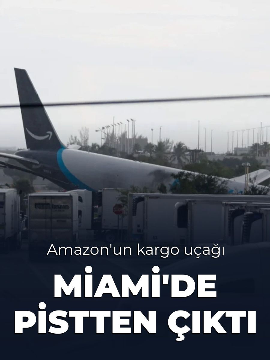 Amazon'a ait kargo uçağı Miami'de pistten çıktı