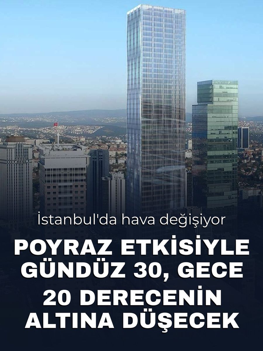 İstanbul'da poyraz etkili olacak: Gündüz 30 derece, gece 20 derecenin altına düşecek