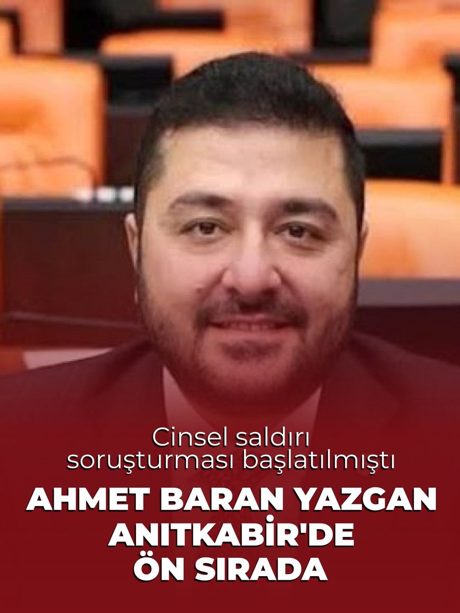 Cinsel saldırı soruşturması başlatılan Ahmet Baran Yazgan, Anıtkabir töreninde ön sırada yer aldı