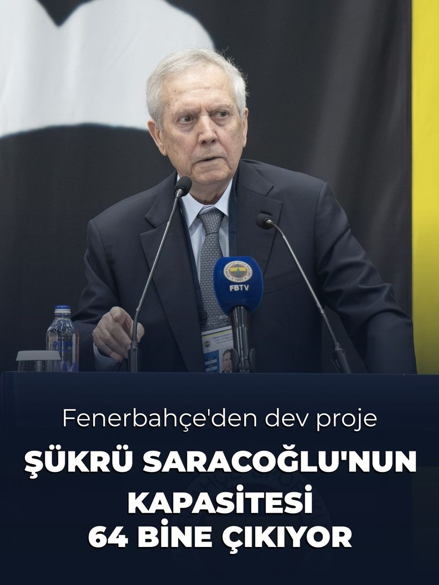 Fenerbahçe Şükrü Saracoğlu Spor Kompleksi'nin kapasitesi 64 bine çıkıyor