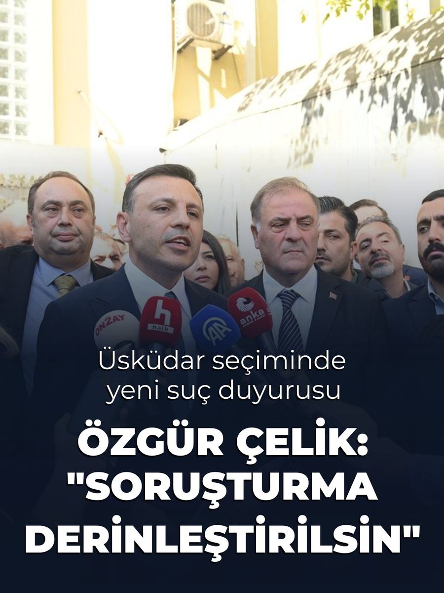 Özgür Çelik'ten Üsküdar seçimi için suç duyurusu: 6 meclis üyesinin ismi verildi