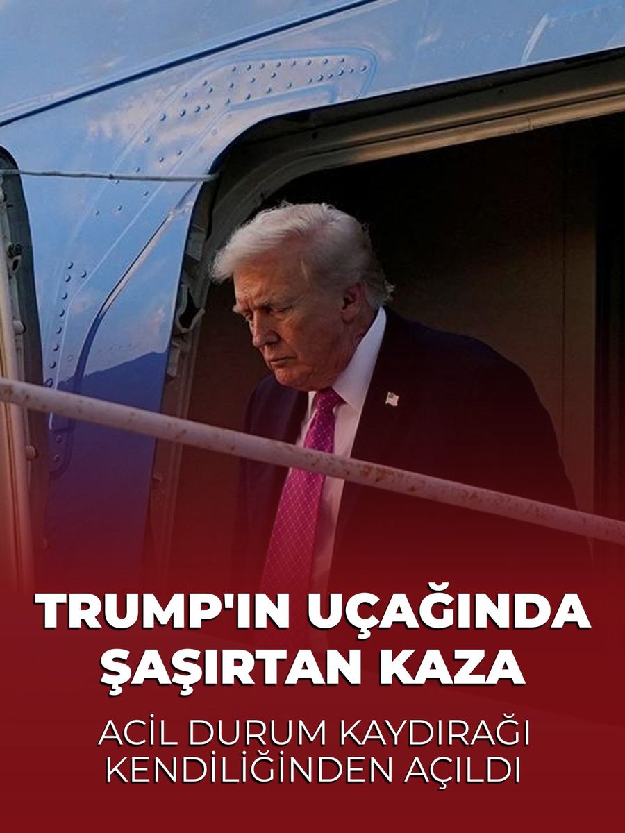 Trump'ın uçağında acil durum kaydırağı açıldı: Güvenlik donanımı eksikliği tartışmaları yeniden alevlendi