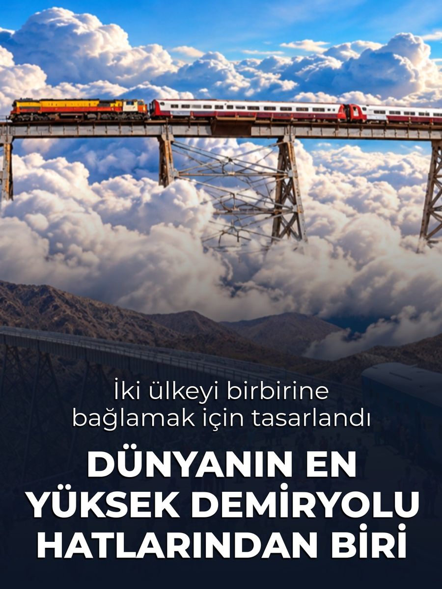 Arjantin ve Şili'yi Birbirine Bağlayan "Bulutlara Giden Tren" Dünyanın En Yüksek Demiryolu Hatlarından Biri