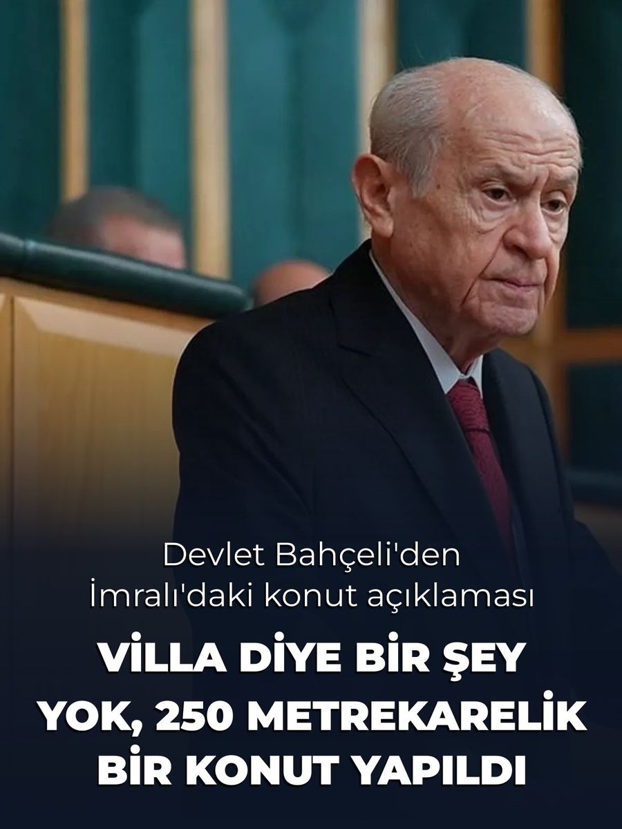 Devlet Bahçeli'den İmralı'daki konut tartışmalarına açıklık: "Villa diye bir şey yok, cezaevi yerleşkesi içinde 250 metrekarelik bir konut yapıldı"