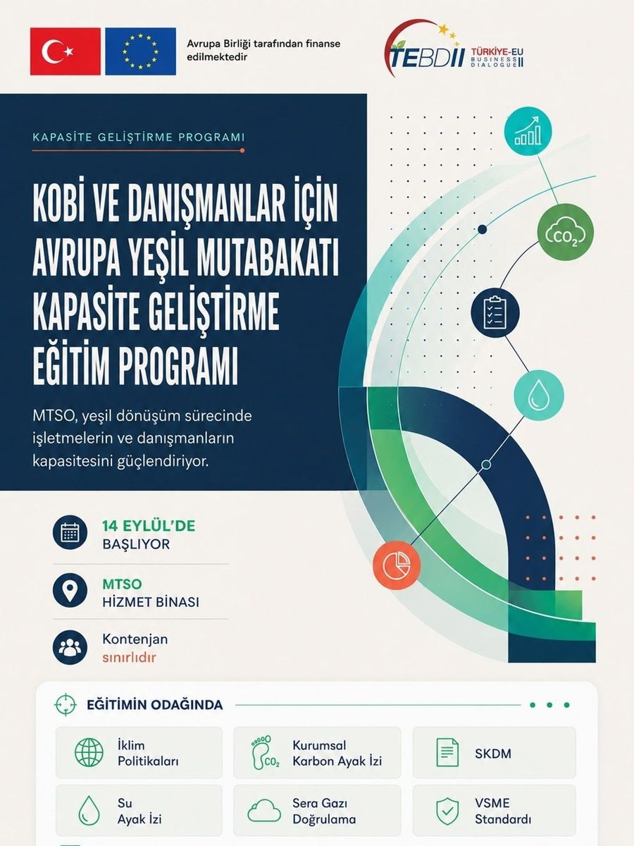 MTSO’dan KOBİ ve danışmanlara yeşil dönüşüm eğitimi