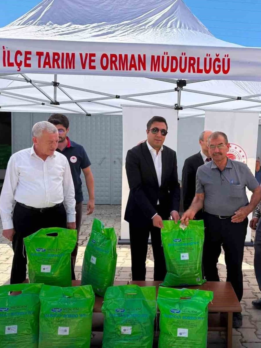 Şaphane’de kiraz ve vişne üreticilerine bordo bulamacı desteği