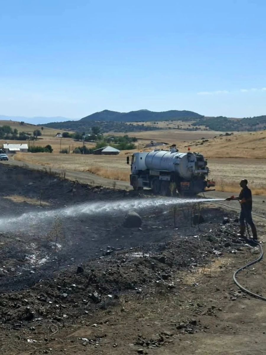 Tunceli’de ot yangını büyümeden söndürüldü
