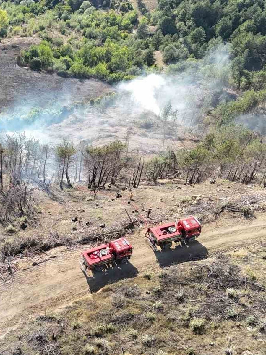 Karabük’te anız yangını korkuttu: Bir samanlık yandı