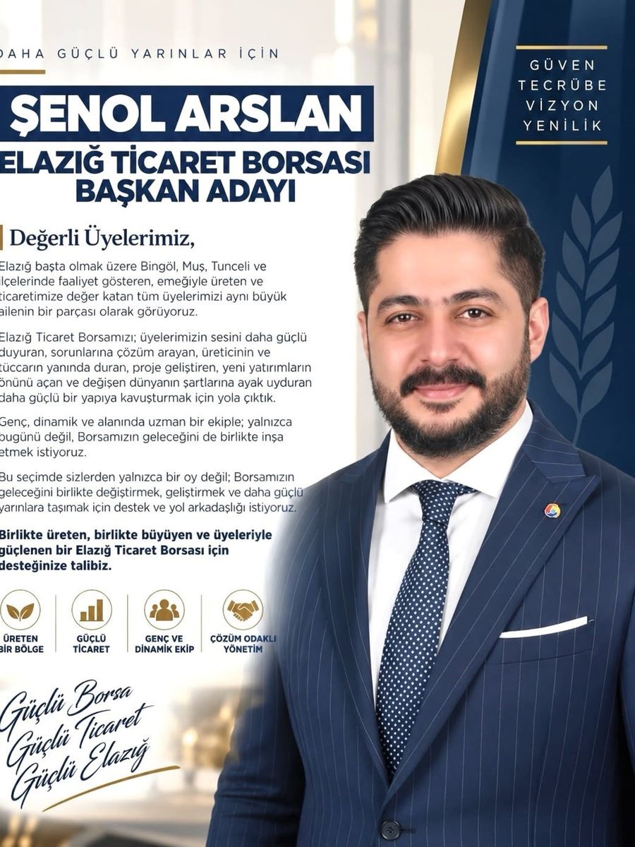 Başkan adayı Şenol Arslan: "Borsamızın geleceğini birlikte inşa etmek istiyoruz"