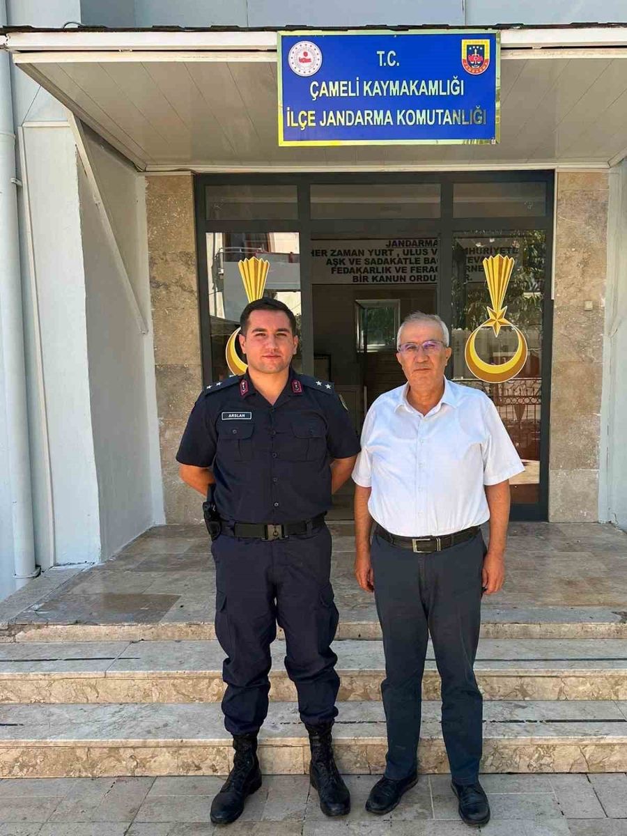 Başkan Arslan’dan İlçe Jandarma Komutanı Arslan’a hayırlı olsun ziyareti