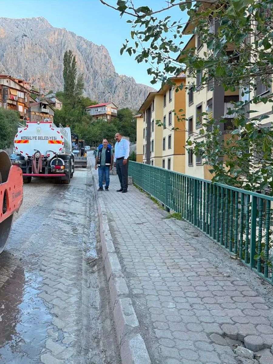 Kemaliye’de doğalgaz çalışmaları sürüyor