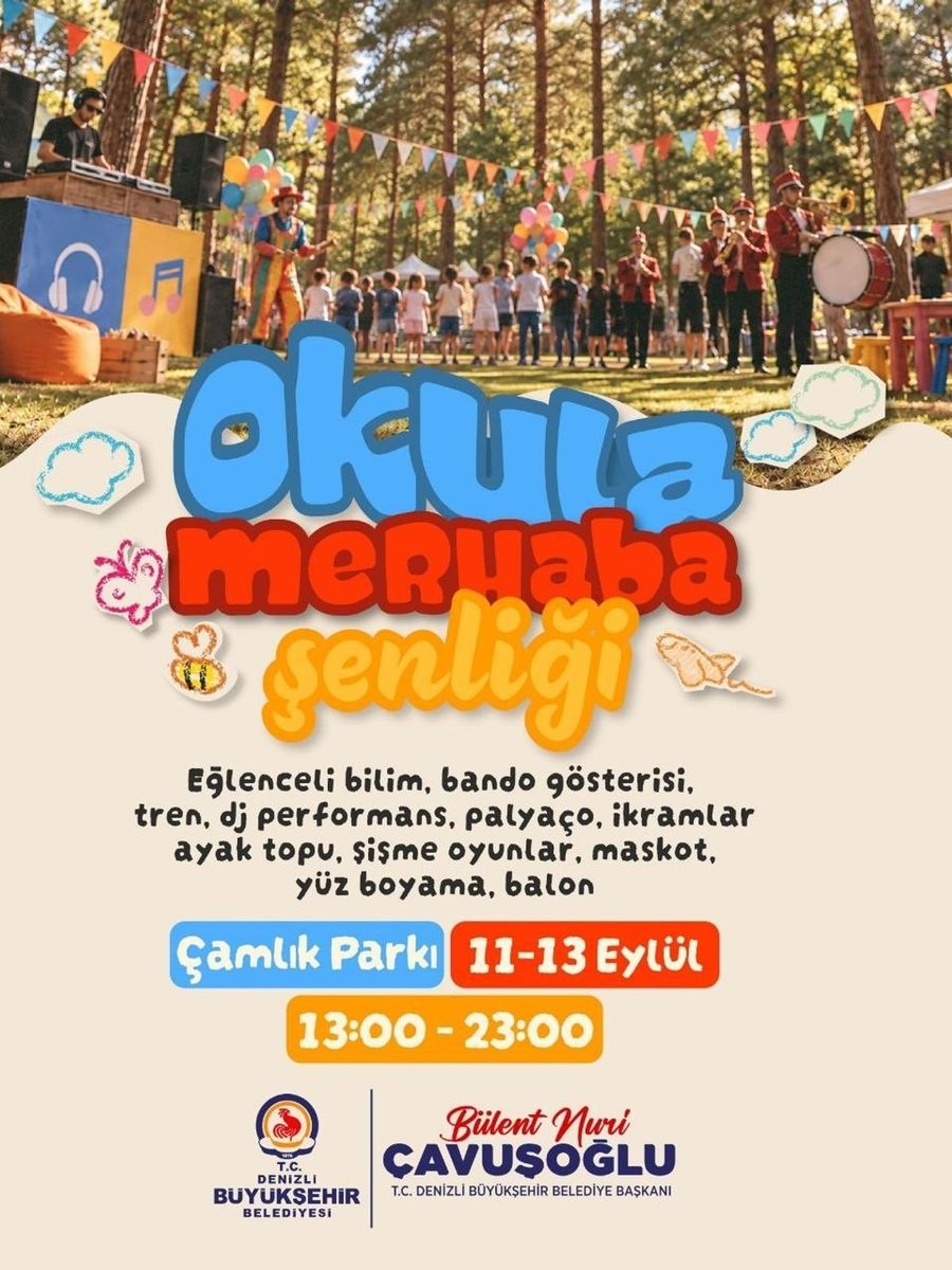 Denizli Büyükşehir ’Okula Merhaba Şenliği’ düzenliyor