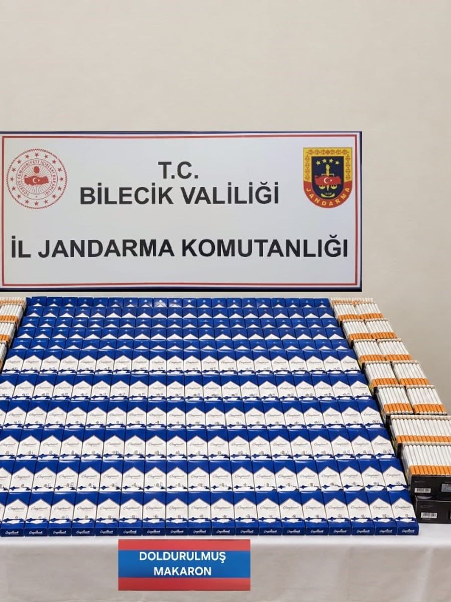 Bilecik’te bin 288 paket dolu makaron ele geçirildi