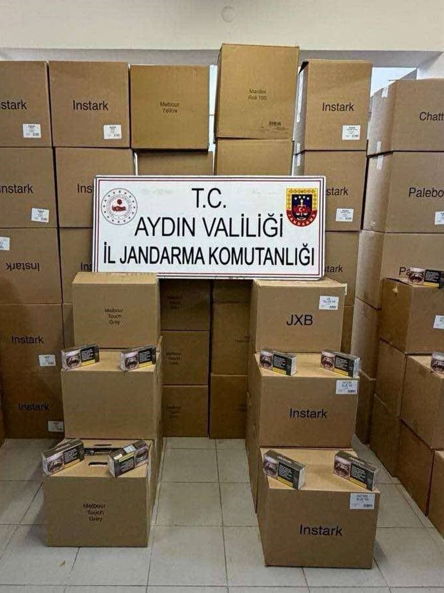 Köşk’te durdurulan araçtan 630 bin kaçak makaron çıktı
