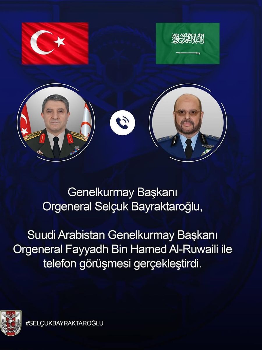 Genelkurmay Başkanı Bayraktaroğlu, Suudi Arabistan Genelkurmay Başkanı Al-Ruwaili ile görüştü