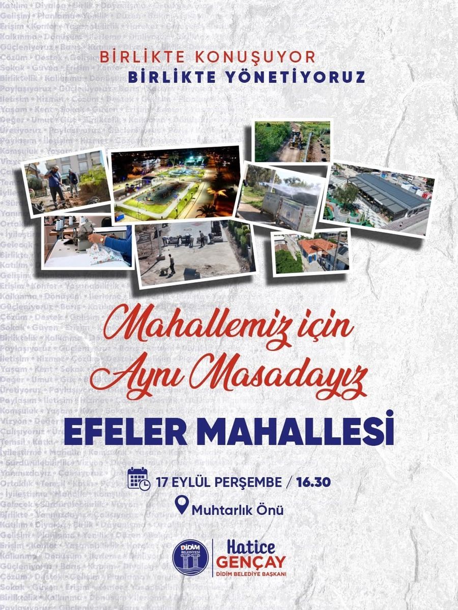 Didim Belediyesi ’mahallemiz için aynı masadayız’ buluşmalarını sürdürüyor