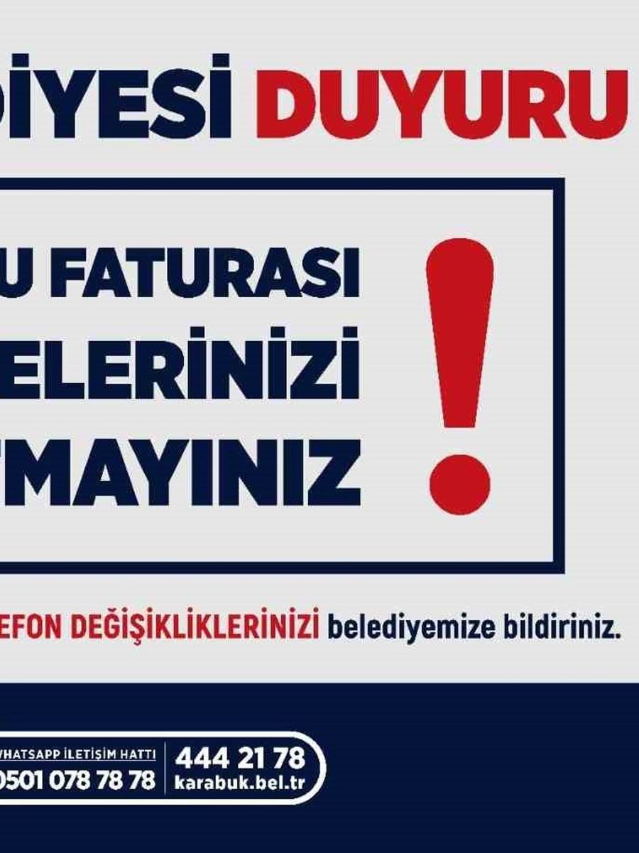 Karabük Belediyesinden vatandaşlara "zamanında ödeme" çağrısı